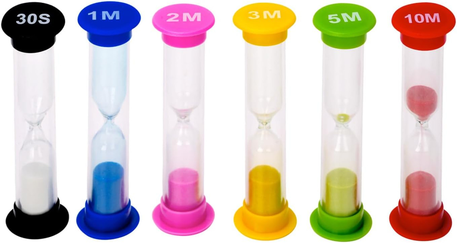 Plastic Sand Timer Sandglass Hourglass Sand Clock Timer 30 sec, 1 min, 2 mins, 3 gallery