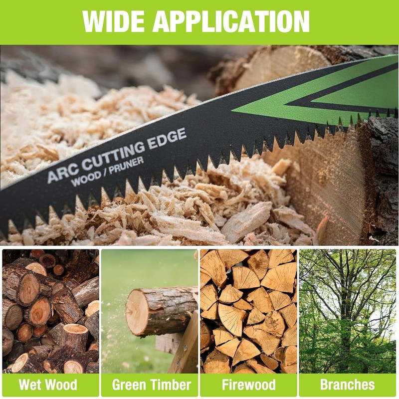 WORKPRO 3PC 9" Arc Wood Pruning Reciprocating Saw Blades Set 6TPI Japanese Teeth gallery