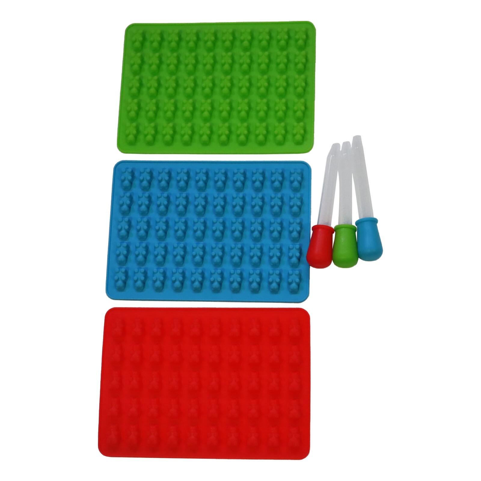 3pcs Silicone Candy Making Molds Gummy Bear Molds Candy Making Supplies with 3 D gallery