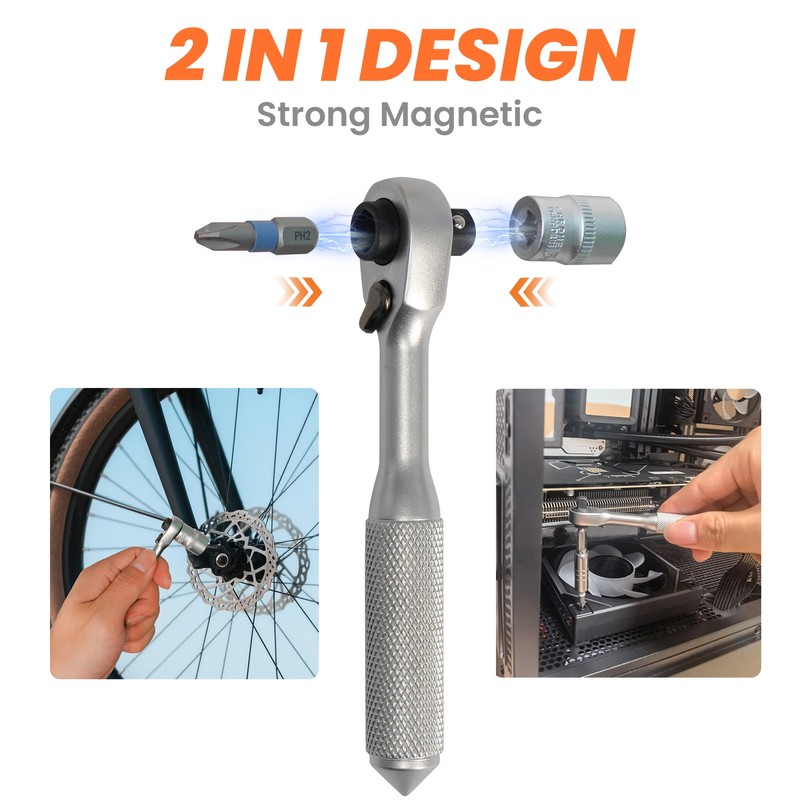 42pcs Precision Ratchet Screwdriver Set Repair Tool Kit Torque Wrench Sockets gallery