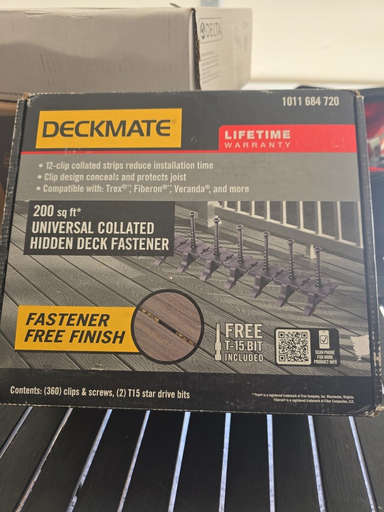 DECKMATE 200 Sq Ft Collated Hidden Deck Fastener Grooved Decking - New