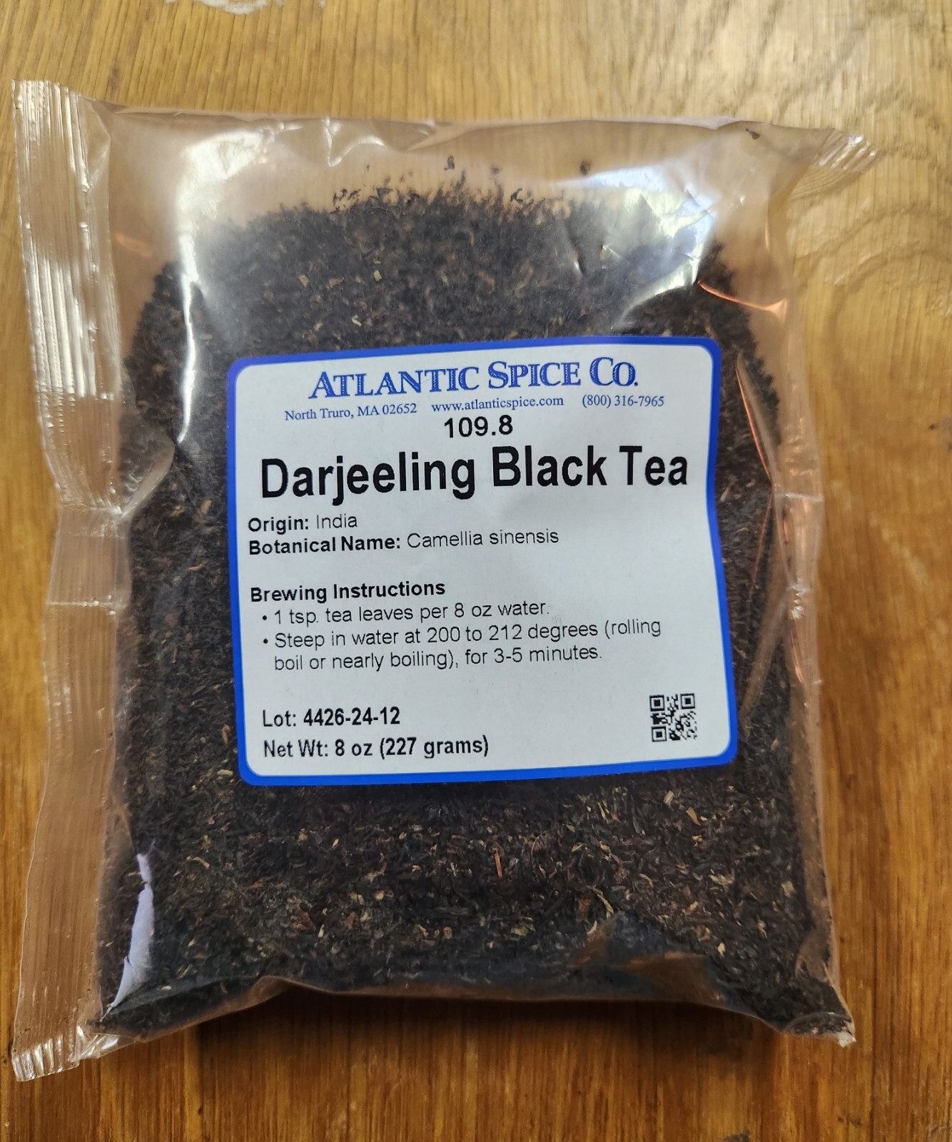 DARJEELING BLACK TEA LOOSE 8 OZ - ATLANTIC SPICE CO! gallery