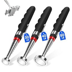 3PCS Telescoping Magnetic Pick Up Tool Extendable up to 31″, 30lb 3 Telescop