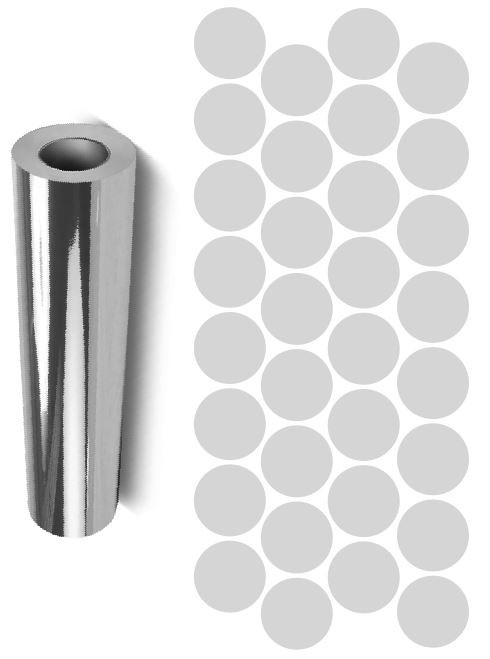 Dots Round Vinyl Color Coded Inventory Label Chrome Silver 1 Inch Stickers gallery
