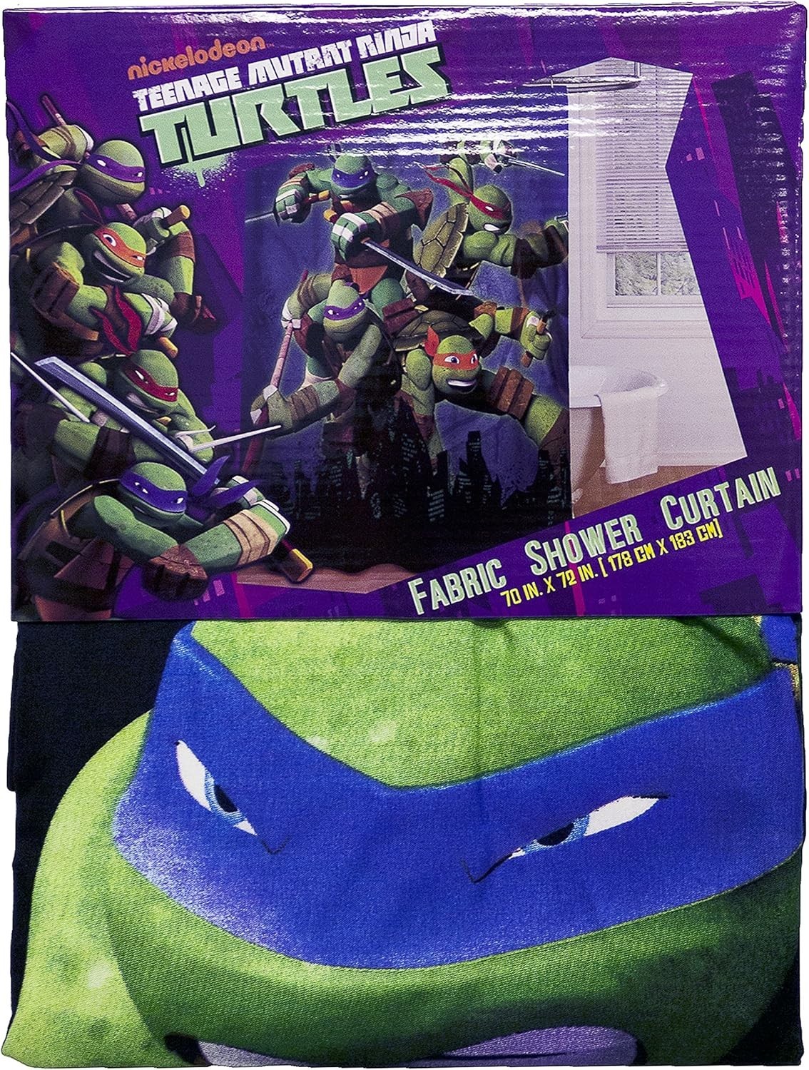 Nickelodeon Teenage Mutant Ninja Turtles "Heroes" Shower Curtain 70in x 72in gallery