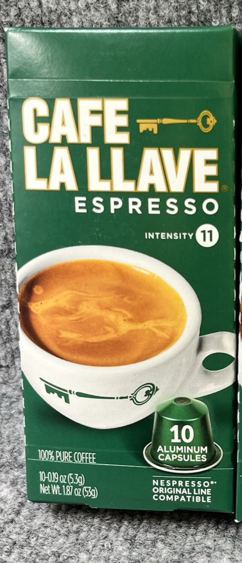 Cafe La Llave Nespresso Coffee Capsules Intensity 11 Box of 10 In Date BB Oct26+ gallery