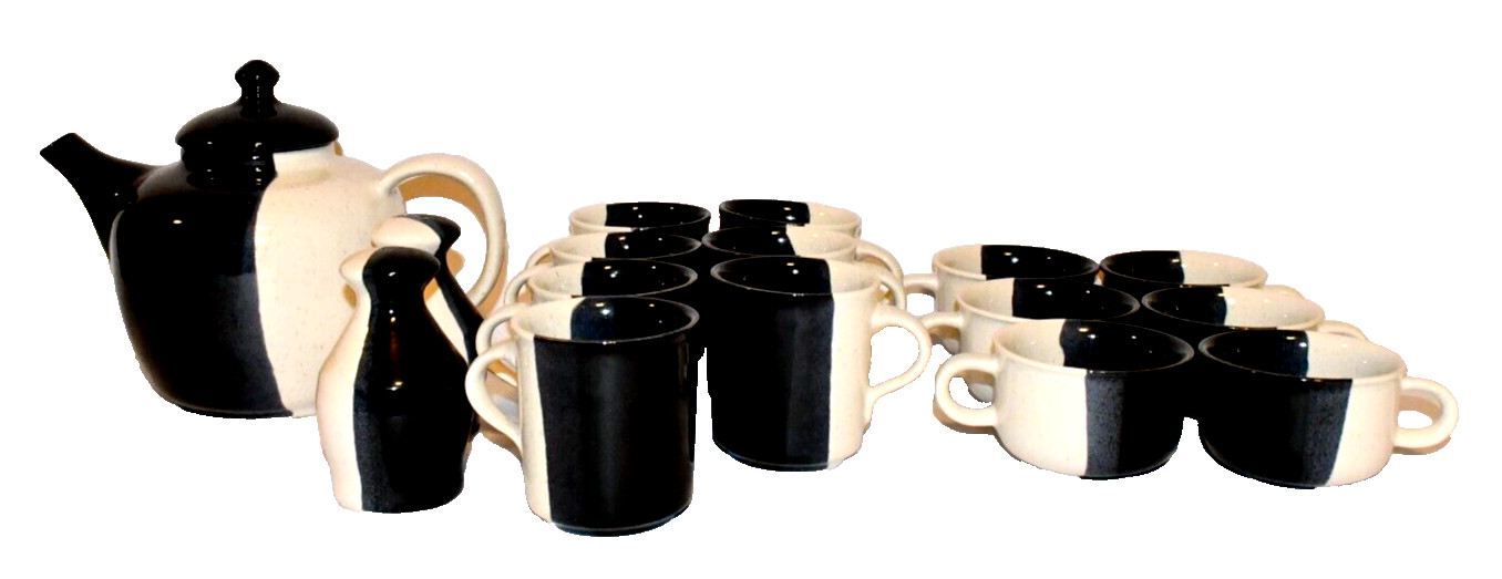 Better Homes & Garden Dinnerware 16 Piece Set Ceramic Stoneware Two Tone gallery