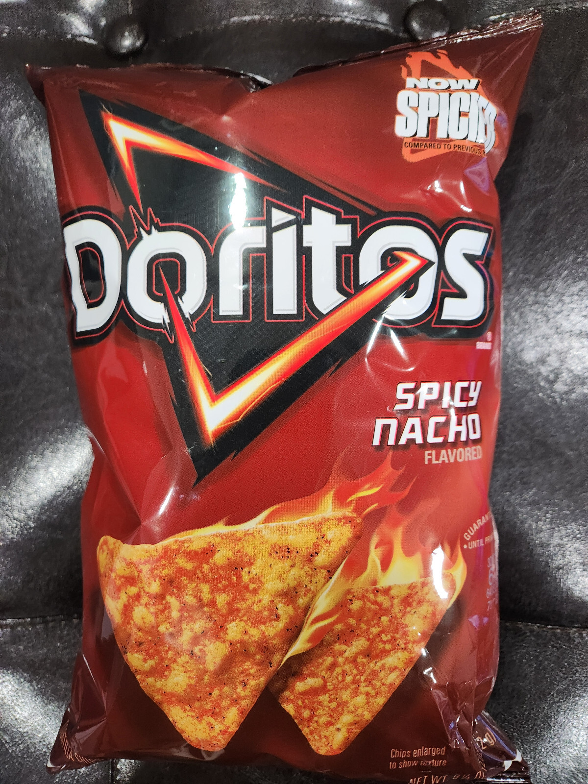 DORITOS SPICY NACHO TORTILLA CHIPS NET WT 9 1/4 OZ 12/2024 NOW SPICIER FRESH gallery