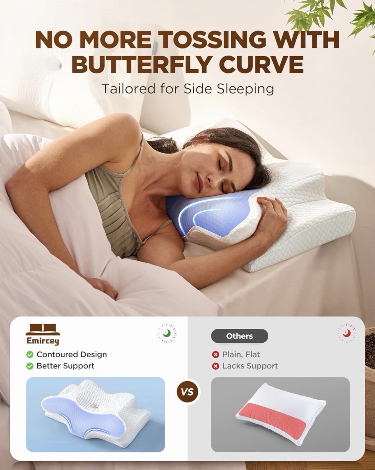 Emircey Dream Without Pain Cervical Neck Pillow For Sleeping, Orthopedic Pillow gallery