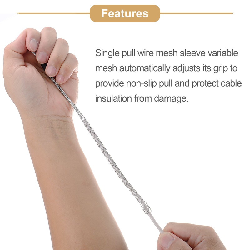 Cable Pulling Grip 0.7/0.9FT Single for 4-6mm+6-10mm Cable(Blue+Black) gallery