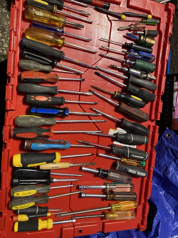 Assorted Screwdriver, Flathead & misc Large Lot Over 45 Pieces
