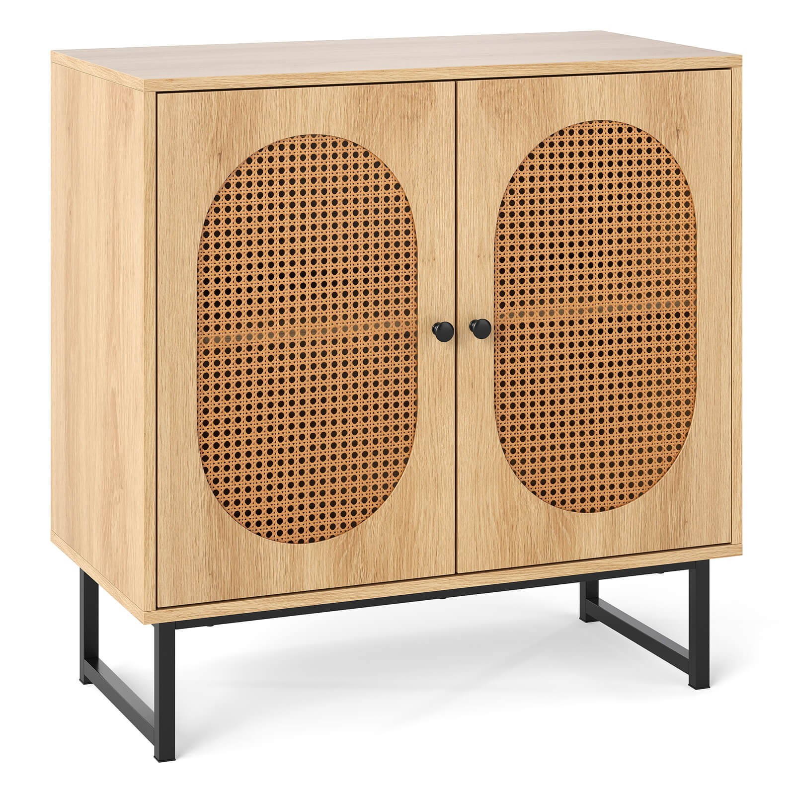 Buffet Cabinet with 2 Doors Adjustable Shelf Metal Legs Accent Floor Cabinet gallery