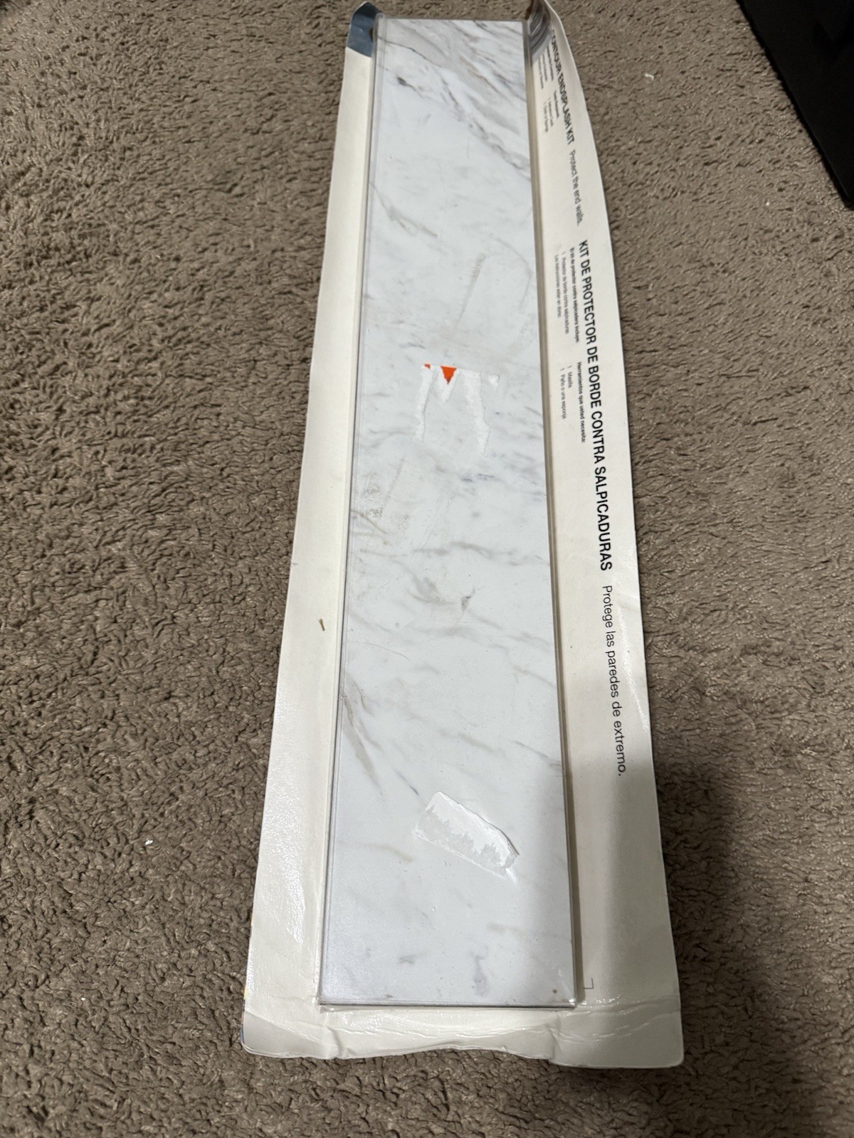 Hampton Bay Calcutta Marble Endsplash Kit for Laminate w/ Full-Wrap Ogee Edge gallery