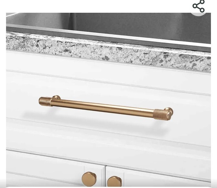 8 Pack 7Inch(177mm) Champagne Copper Kitchen Cabinet Handles Knurled Cabinet Pu gallery