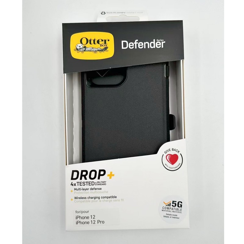Otterbox Defender With Holster For iPhone 12 & iPhone 12 Pro, Black Case