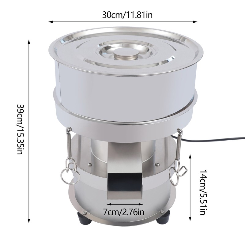 Automatic Sieve Shaker Electric Screening Vibrating Machine+Mesh Flour Sifte gallery