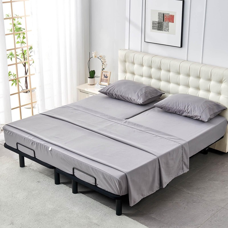 Kingnex 28-30 Split Top King Sheets Sets for Adjustable Bed 4 Pieces Include ... gallery
