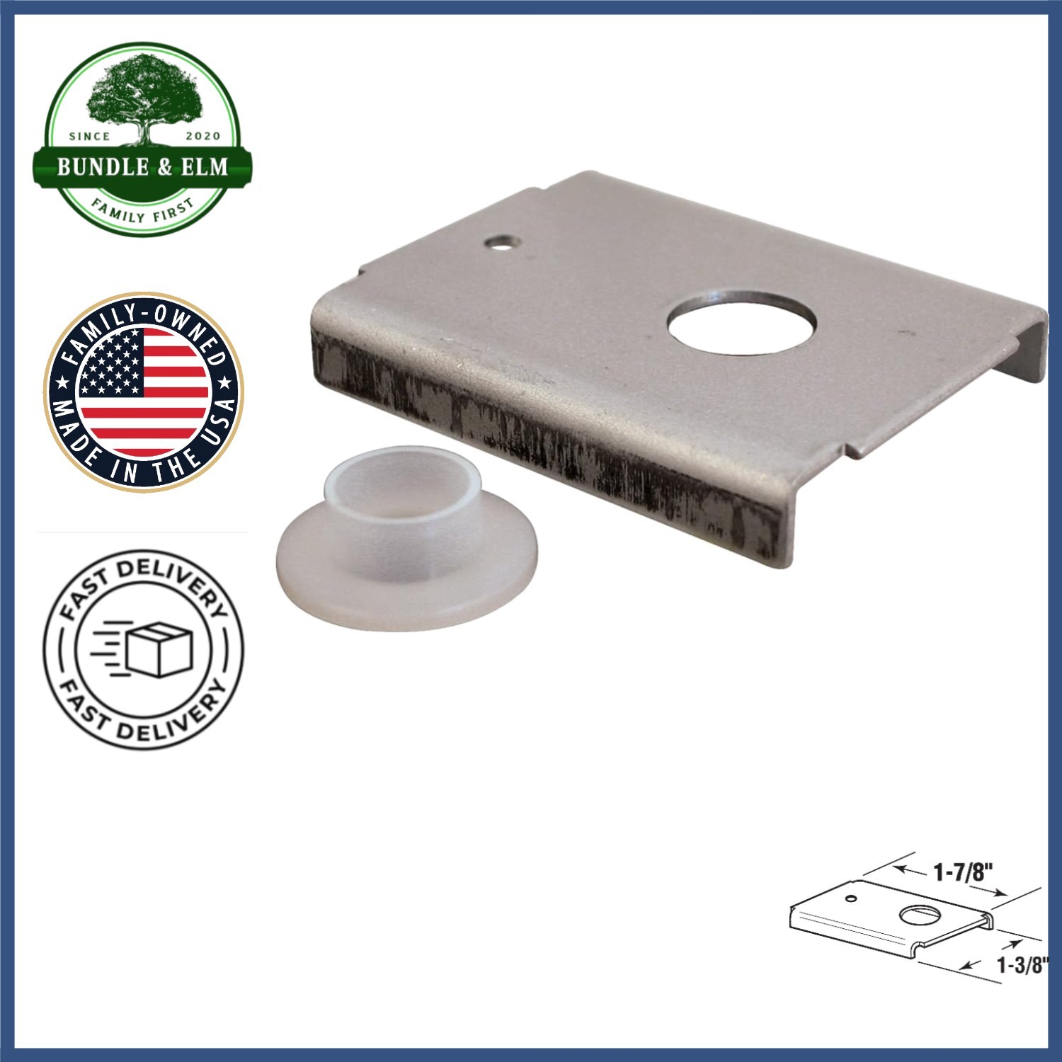 Bi-Fold Door Repair Bracket for 1-3/8 Inch Thick Doors, Steel Construction gallery