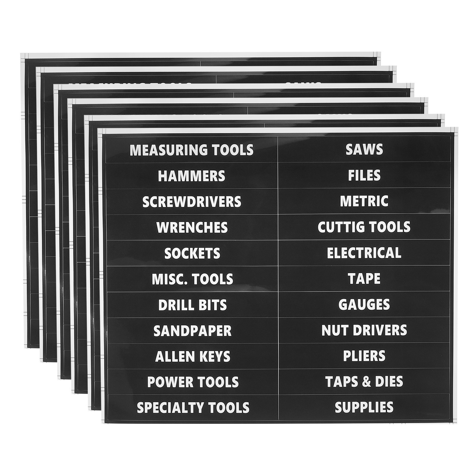 6 x Tool Box Label Sticker Machine Organizer Decal Waterproof Tool Box Stickers gallery