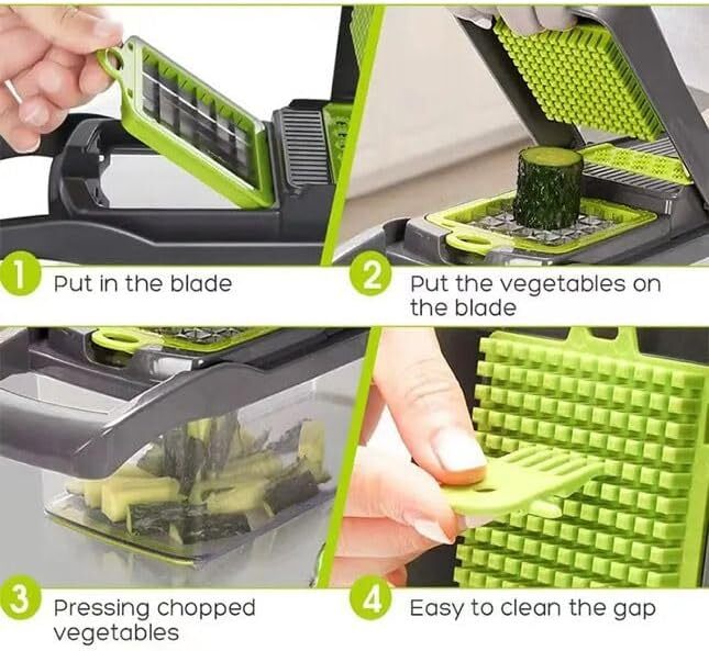 16-In-1 Vegetable Fruit Kitchen Chopper Cutter Food Onion Veggie Dicer Slicer US gallery