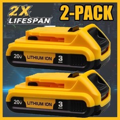 Pack 12.0AH For DeWalt 20V 20 Volt Max XR Lithium Ion Battery DCB206-2 DCB205-2