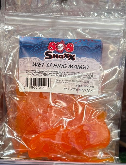 808 Local Snaxx Wet Li Hing Mango, 6 oz. Hawaii FREE SHIPPING gallery