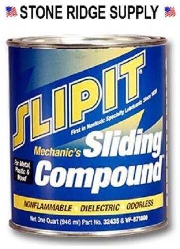 SLIPIT MECHANICS SLIDING COMPOUND 1 QUART SILICONE / METAL, PLASTIC, WOOD USA gallery