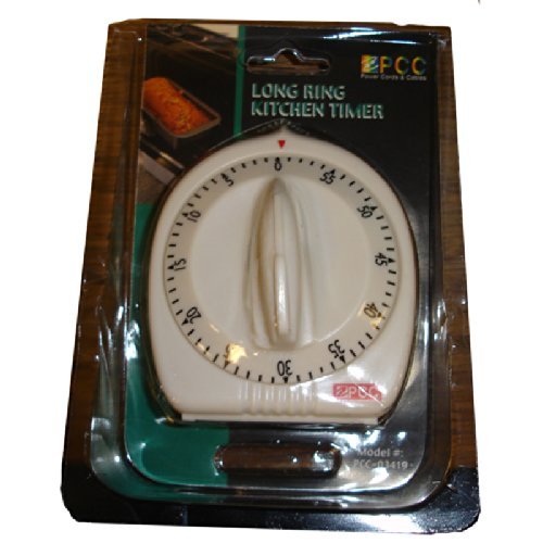 Long Ring Metal Bell Kitchen Cooking Timer 60-Minute Analog - Lot of 2 pcs gallery
