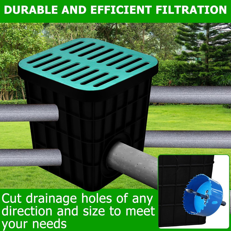 18x18 Large Catch Basin with Debris Basket - No Pre-Drilled Holes gallery