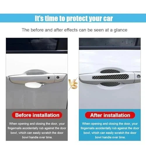 8Pcs Car Door Handle Protector Universal Automotive Protection Film for Most Car gallery