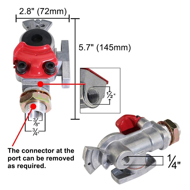Emergency Gladhands 1 Pair Valve Switch Universal Brake Coupling for Truck gallery