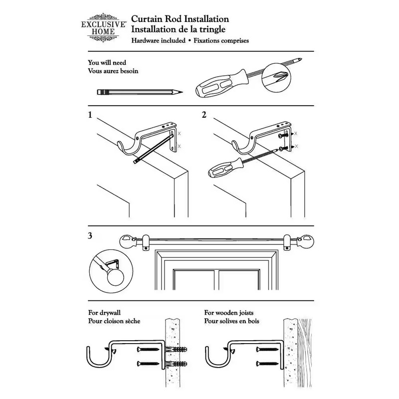 Topper Double 66 In. - 120 In. Adjustable 3/4 In. Double Curtain Rod Kit in Gunm gallery