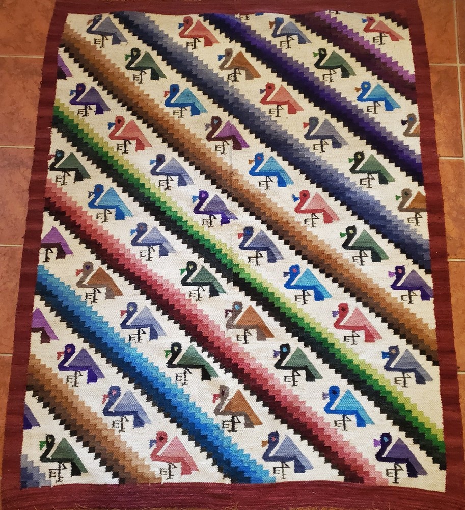 Andean Tapestry Bird – Peruvian Textile Art | Sacred Valley Folk Wall Hanging, H