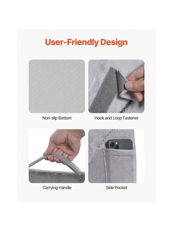 Wedge Pillow For Sleeping, 4 Pcs Adjustable Orthopedic Bed Wedge Set Dark Grey gallery
