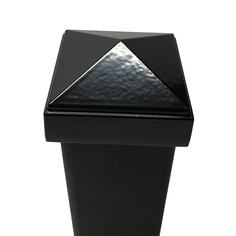 2" x 2" Decorex Hardware Aluminium Pyramid Post Cap for Metal Posts - Black gallery