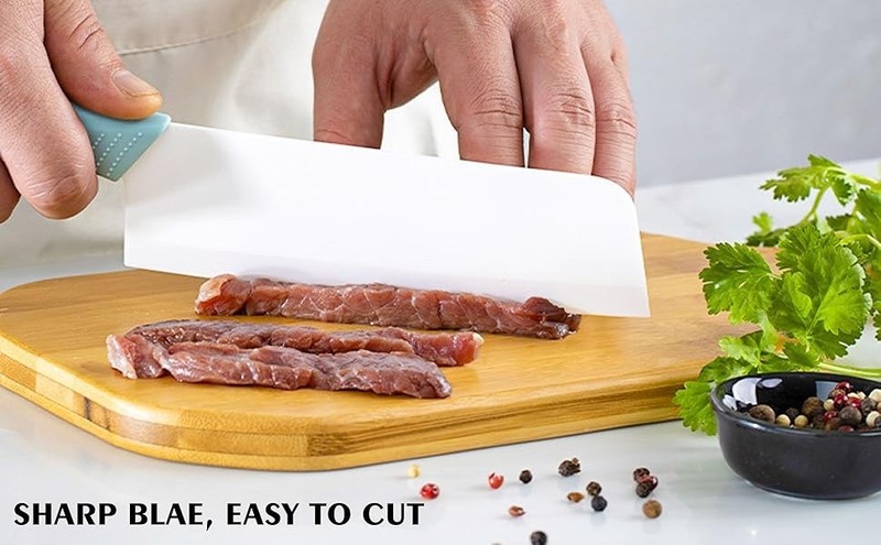 Gajing Extra-sharp ceramic kitchen knife, easy to clean, with a non-slip handle gallery