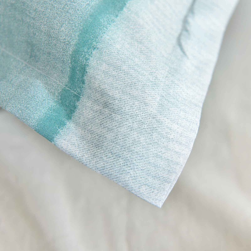 Faincy King Size Comforter Set Blue Grey And Teal Striped Pattern Print gallery