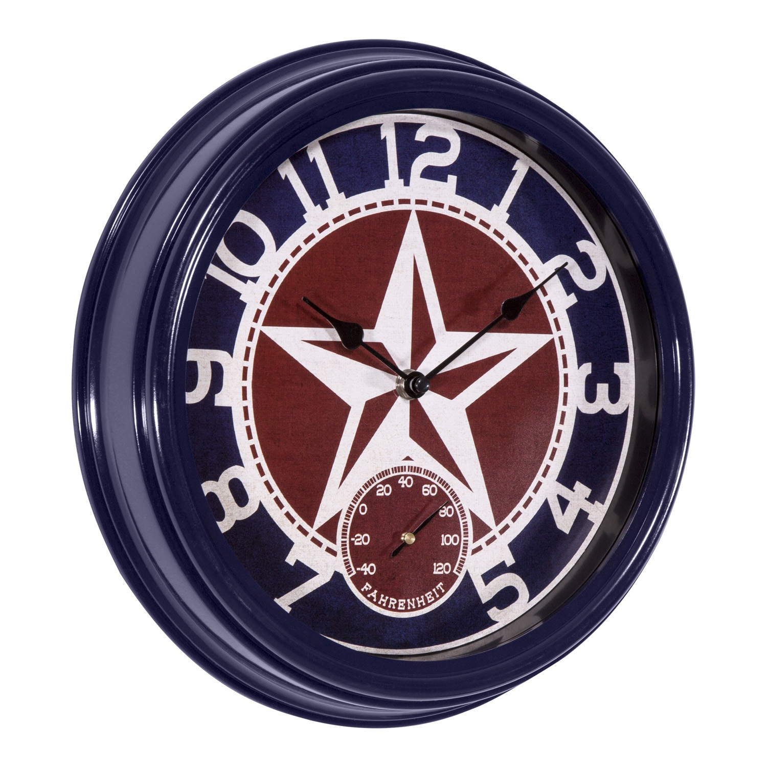 404-3012TX La Crosse Clock Co. 12" Indoor/Outdoor Wall Clock with Temperature gallery