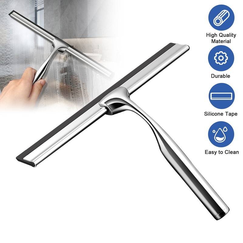 Glass Wiper Durable Replacement Squeegee Shower Cleaner Doors Bathroom Windows gallery