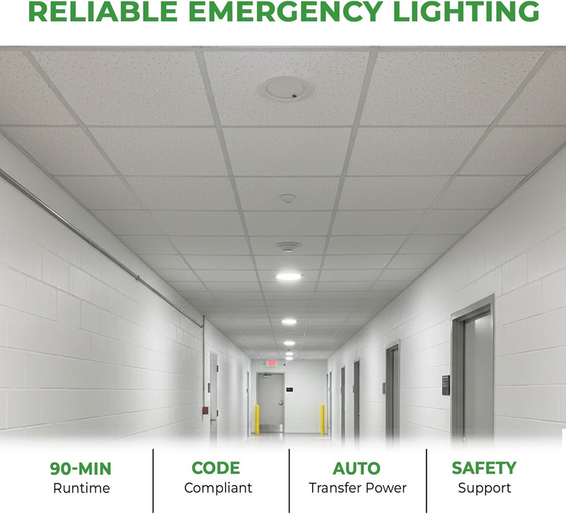 6" Battery Backup Recessed Downlight, 5 CCT Tunable, Fire-Rated, 120-277V gallery