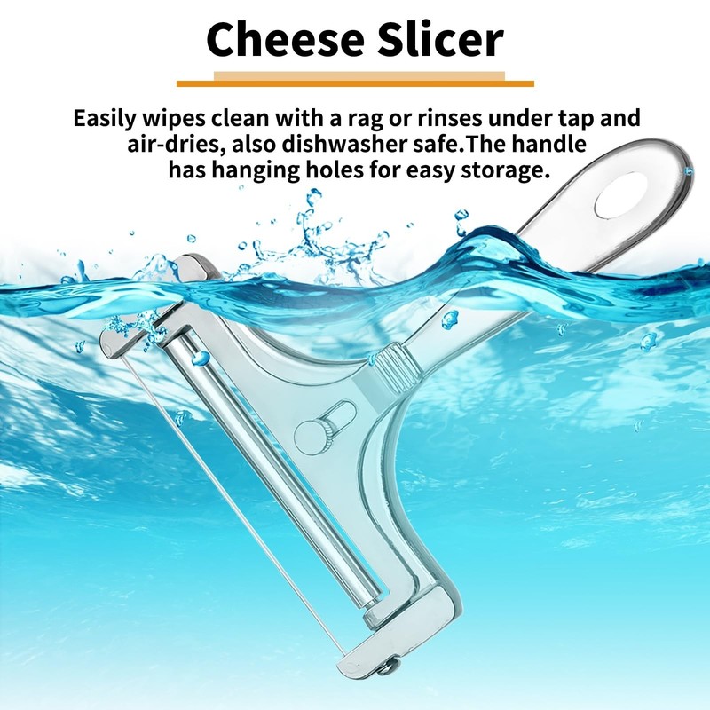 Cheese Slicer With Adjustable Thickness Cutter Stainless Steel with Wire gallery