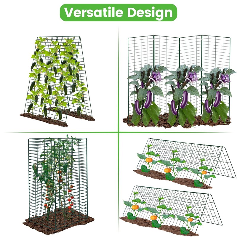 Toriexon Foldable Cucumber Trellis - 3 Pack 48 L X 34 W A-Frame Trellis gallery