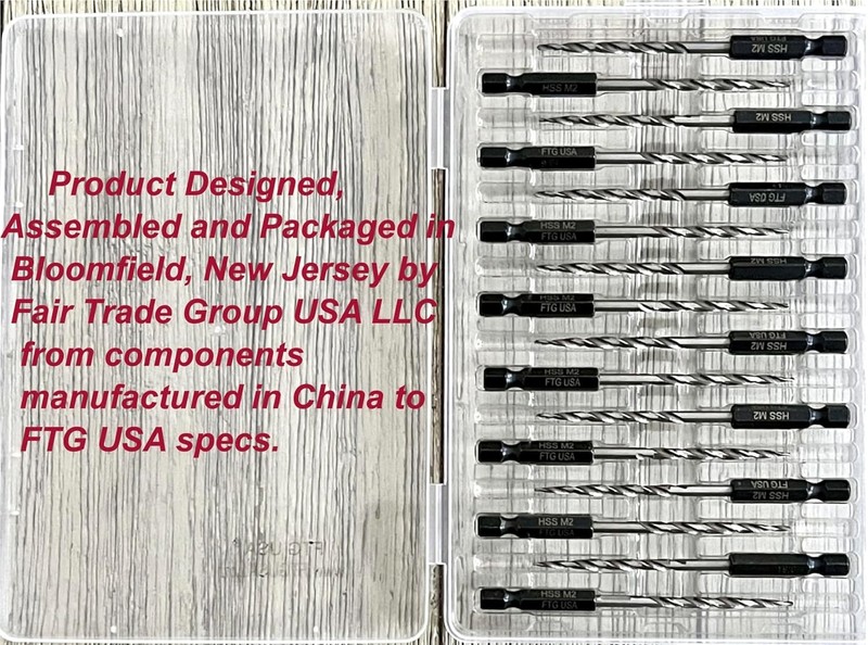 Superior 16-Pc 9/64" Tapered Drill Bits - HSS M2 Grade for Precise Wood Drilling gallery