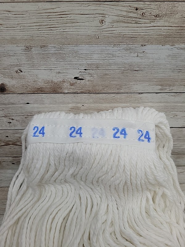 Mop Head Replacement Cotton Blend 24 oz *Lot of 5* Straight End wet Mop Head gallery