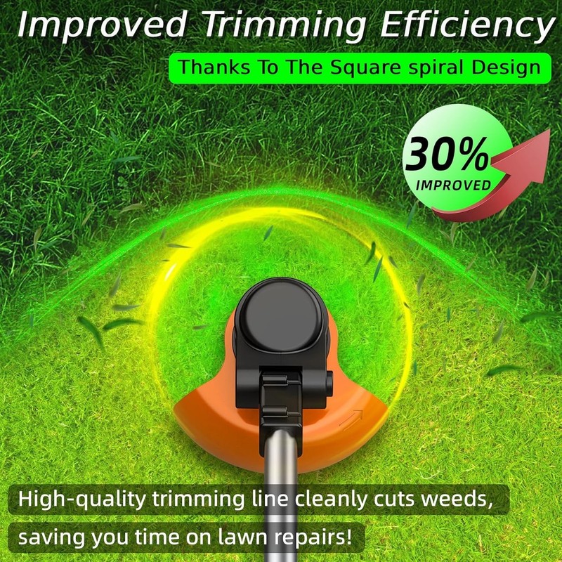 0.095'' Weed Eater String, Square-Twist Heavy Duty 095 Trimmer Line, 175ft, F... gallery