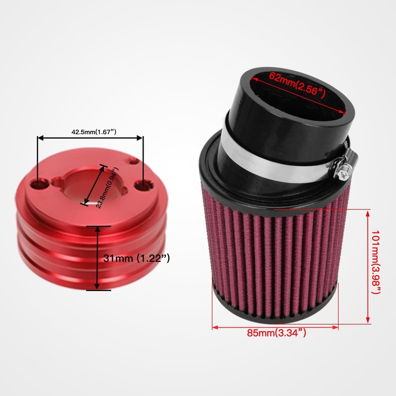 Air Filter Adapter Kit for Predator 212cc 196cc Mini Bike Go Kart Performance gallery
