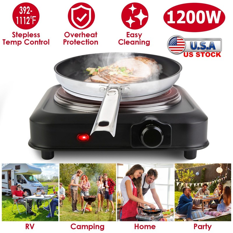 Adjustable Temperature Electric Burner Countertop Hot Plate Cooktop Stove gallery