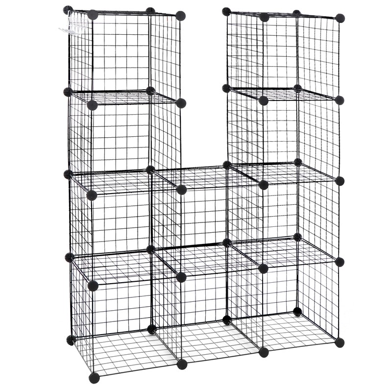 12-Cube Storage Shelf Wire Cube Storage Organizer DIY Closet Cabinet Indoor gallery