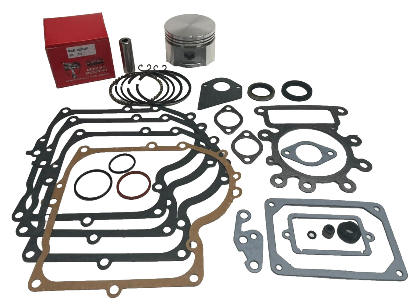 PISTON KIT AND GASKET SET FITS BRIGGS & STRATTON 13, 14.5, 15 HP OHV ENGINES gallery