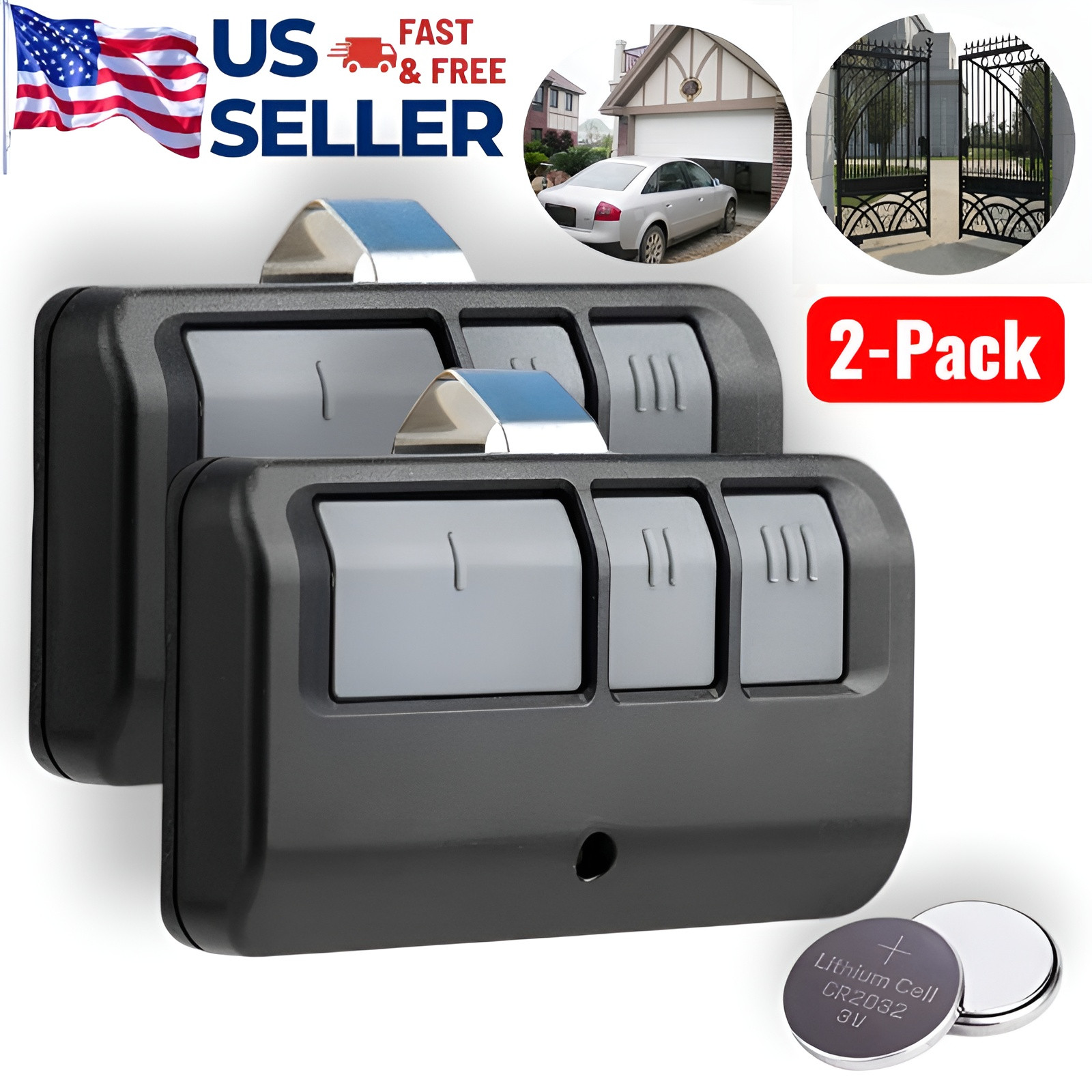 2 For Chamberlain LiftMaster Craftsman Garage Door Opener Remote 893LM 953EV-P2 gallery